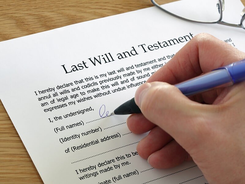 Last will and estate...